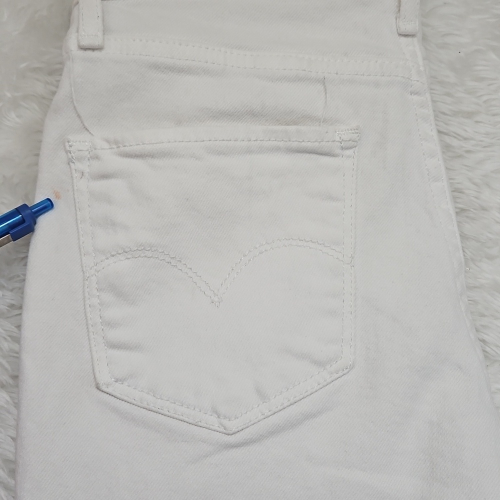 Levi's White Denim Jeans Size 25 721 High Rise Skinny - Picture 6 of 17